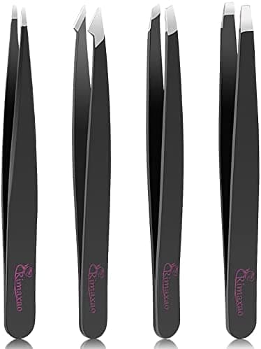 Tweezers Set-4 Pieces Gotcha You Looked Circle Punch Game - Sticker.1 (Black)