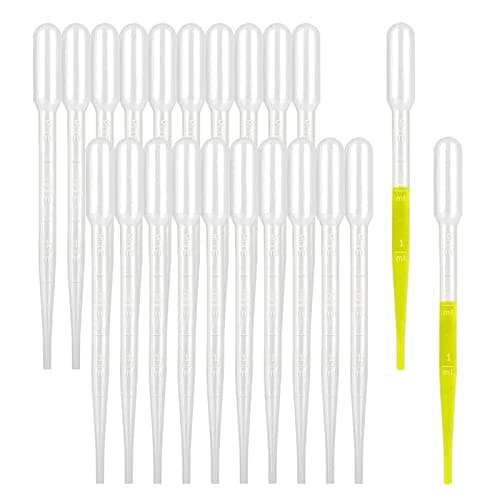 moveland 200PCS 3ml Disposable Plastic Transfer Pipettes, Calibrated Dropper Suitable for Science Laboratory, DIY Art