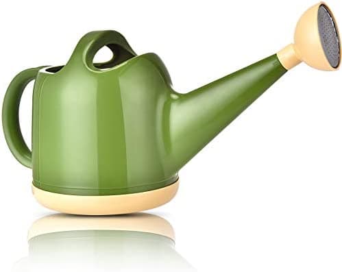 NOBONDO Watering Can 1 Gallon with Sprinkler Head, Plant Watering Can Long Stem Spout for House Indoor Plant Outdoor Flower Decorative Modern Garden Pot (4L, Green)