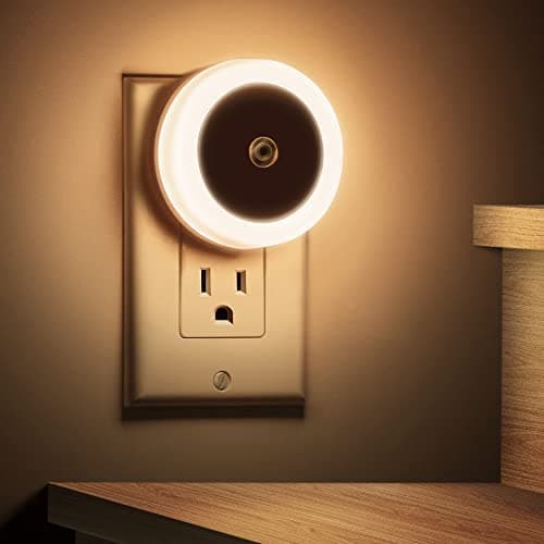 Night Light, Plug into Wall [4Pack] with Light Sensors, LED Night Light for Kids Room, Baby, Bathroom Night Light, Stair, Hallway Light, Warm White
