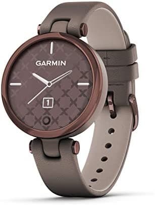 Garmin Lily™, Small Smartwatch with Touchscreen and Patterned Lens,Heart Rate Monitor Dark Bronze